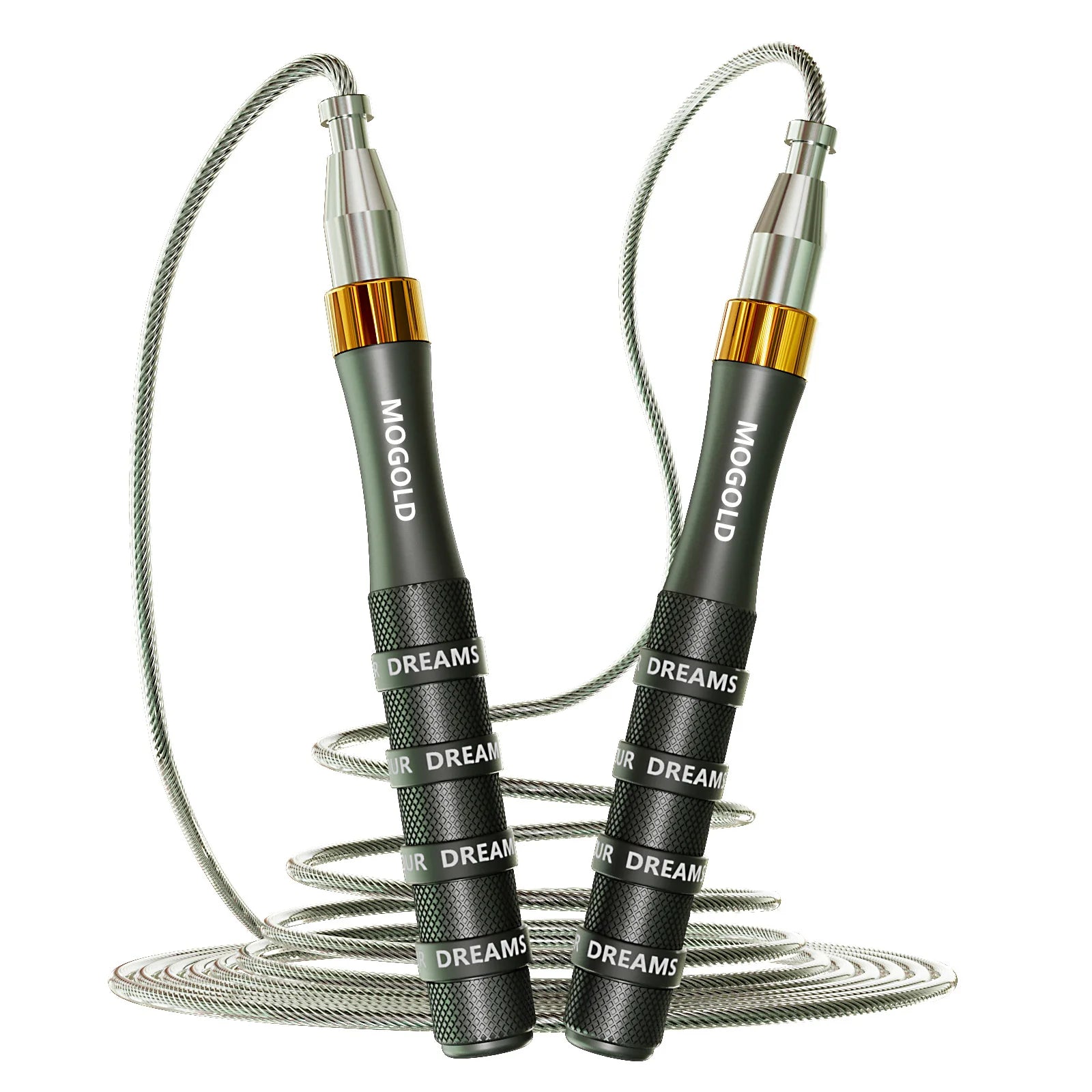 Steel Speed Rope — Adjustable Grip Handles