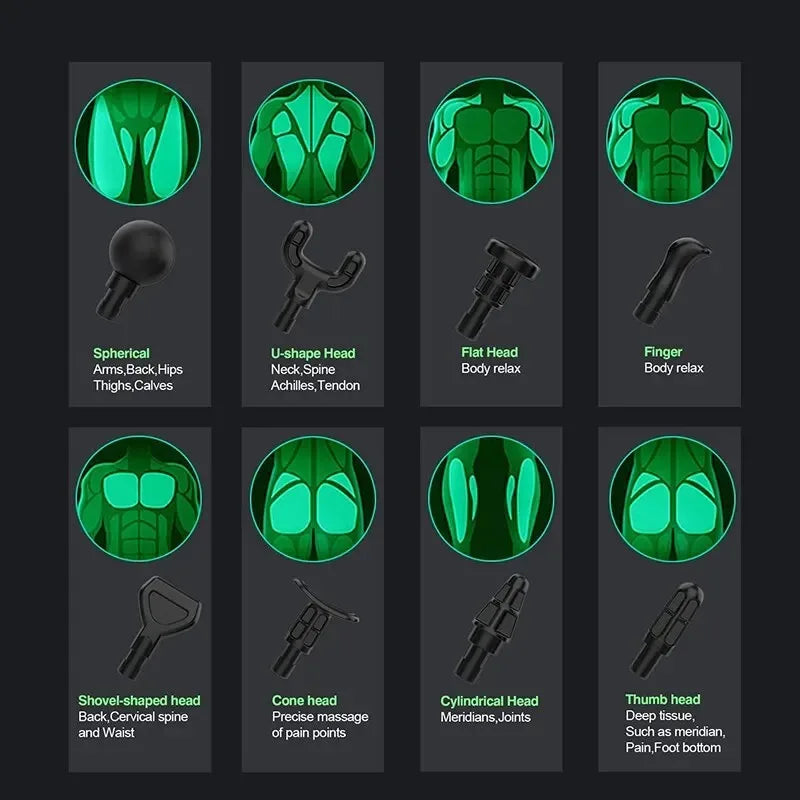 Deep Tissue Massage gun - 8 Heads
