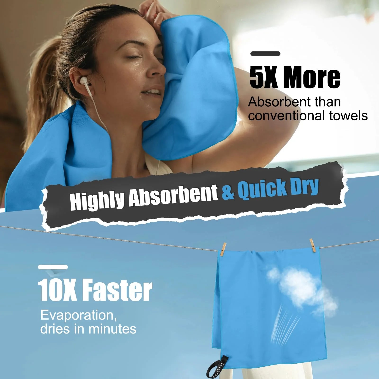 Performance Gym Towel — Silver Ion Fast-Dry