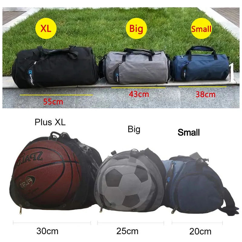 Gym Duffle Bag — Dual Compartment Wet/Dry Design