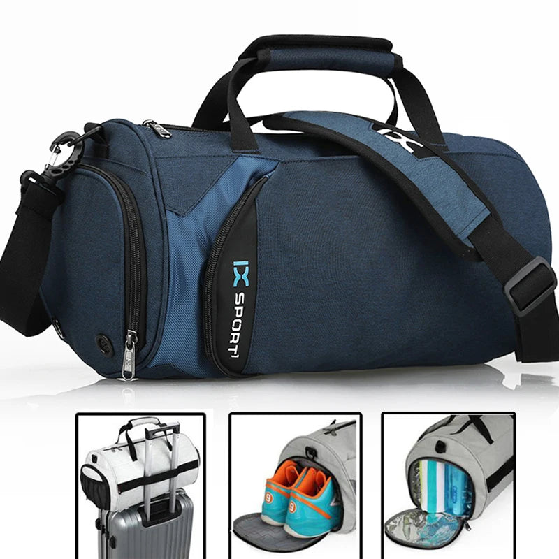 Gym Duffle Bag — Dual Compartment Wet/Dry Design