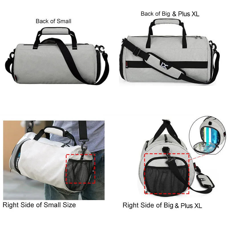 Gym Duffle Bag — Dual Compartment Wet/Dry Design