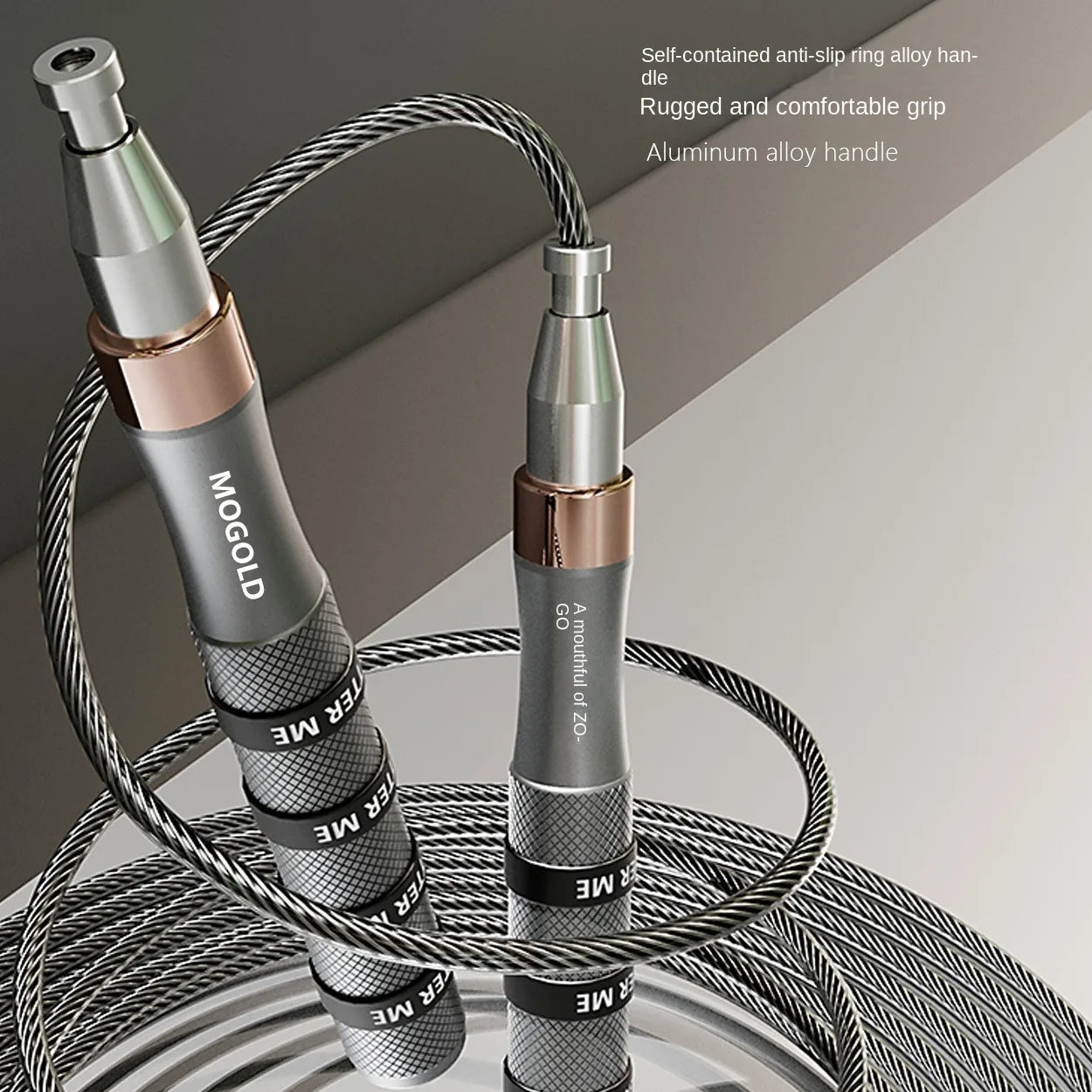 Steel Speed Rope — Adjustable Grip Handles