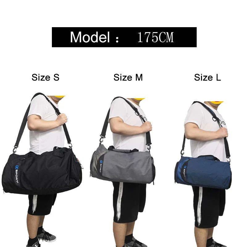 Gym Duffle Bag — Dual Compartment Wet/Dry Design