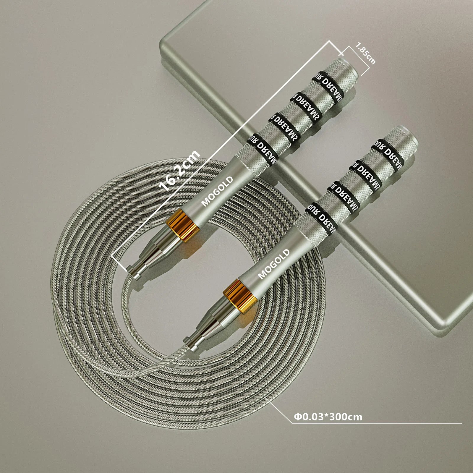 Steel Speed Rope — Adjustable Grip Handles