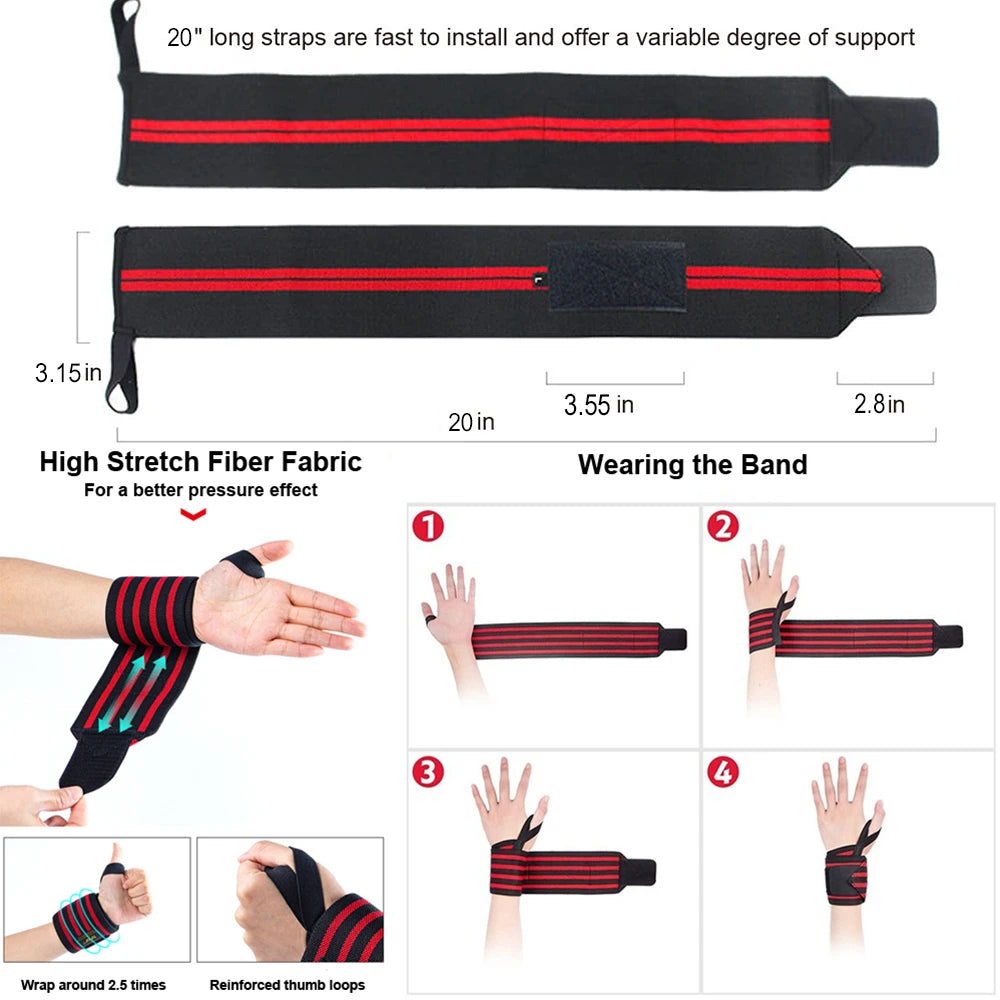 Wrist Wraps — Powerlifting Support Straps
